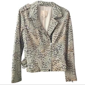 Rebecca Taylor Ombre Leopard Leather Jacket
